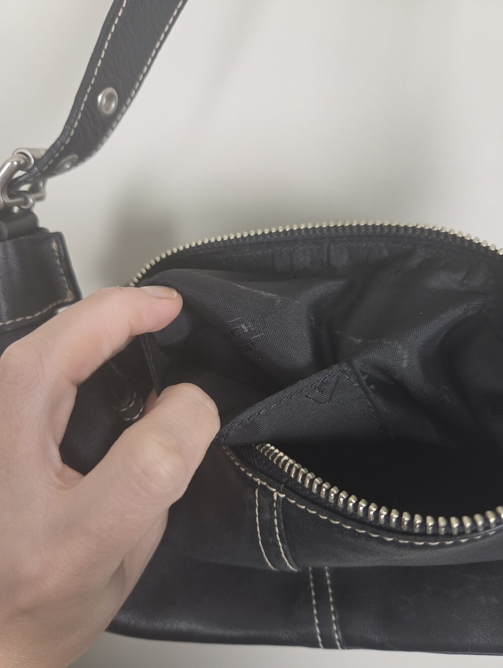 Vintage Y2K Coach 9564 Black Leather Legacy Demi Hobo Shoulder Bag - Picture 7 of 10